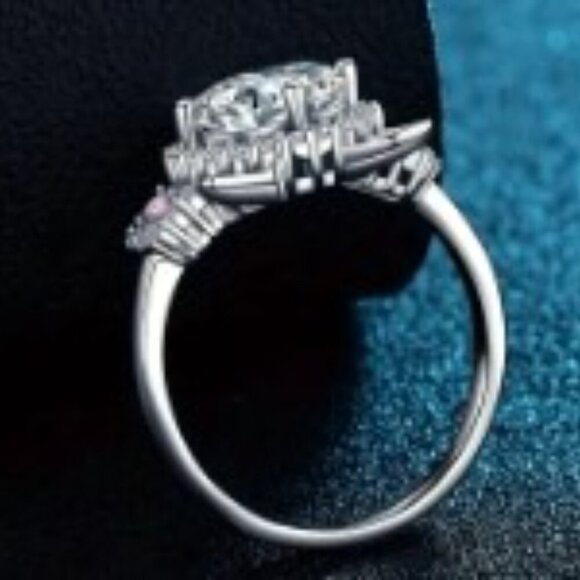 Pink Rhinestone Cat-Shaped Ring - Cute Alloy Fashion Accessory for Women Size 7 - Picture 3 of 8